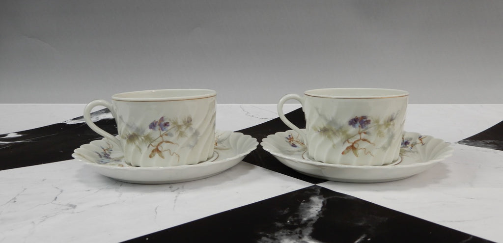Vintage Haviland Limoges "Orsay" Made in France Set of Two Cups and Saucers