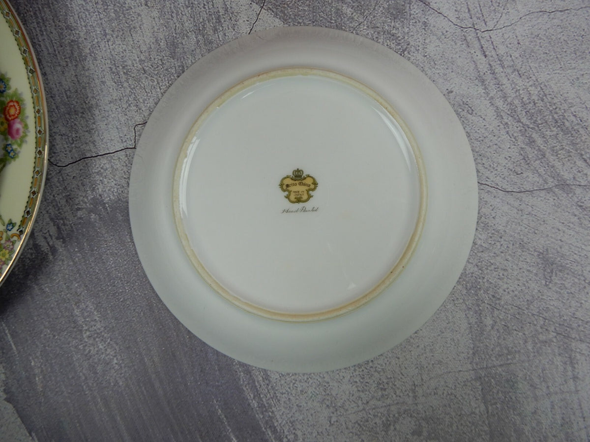 7 Piece 1 Place Setting Vintage Meito Fine China Made in Japan w/Flowers