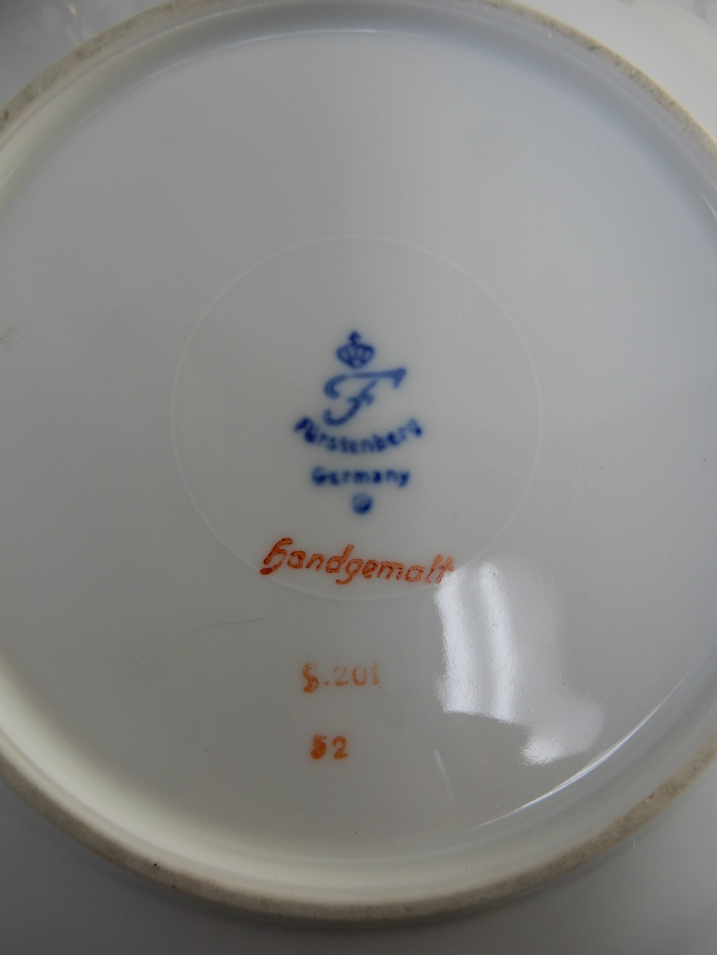 Furstenberg Germany Dinnerware Set: Platter, Sugar, Creamer, Veg & Gravy
