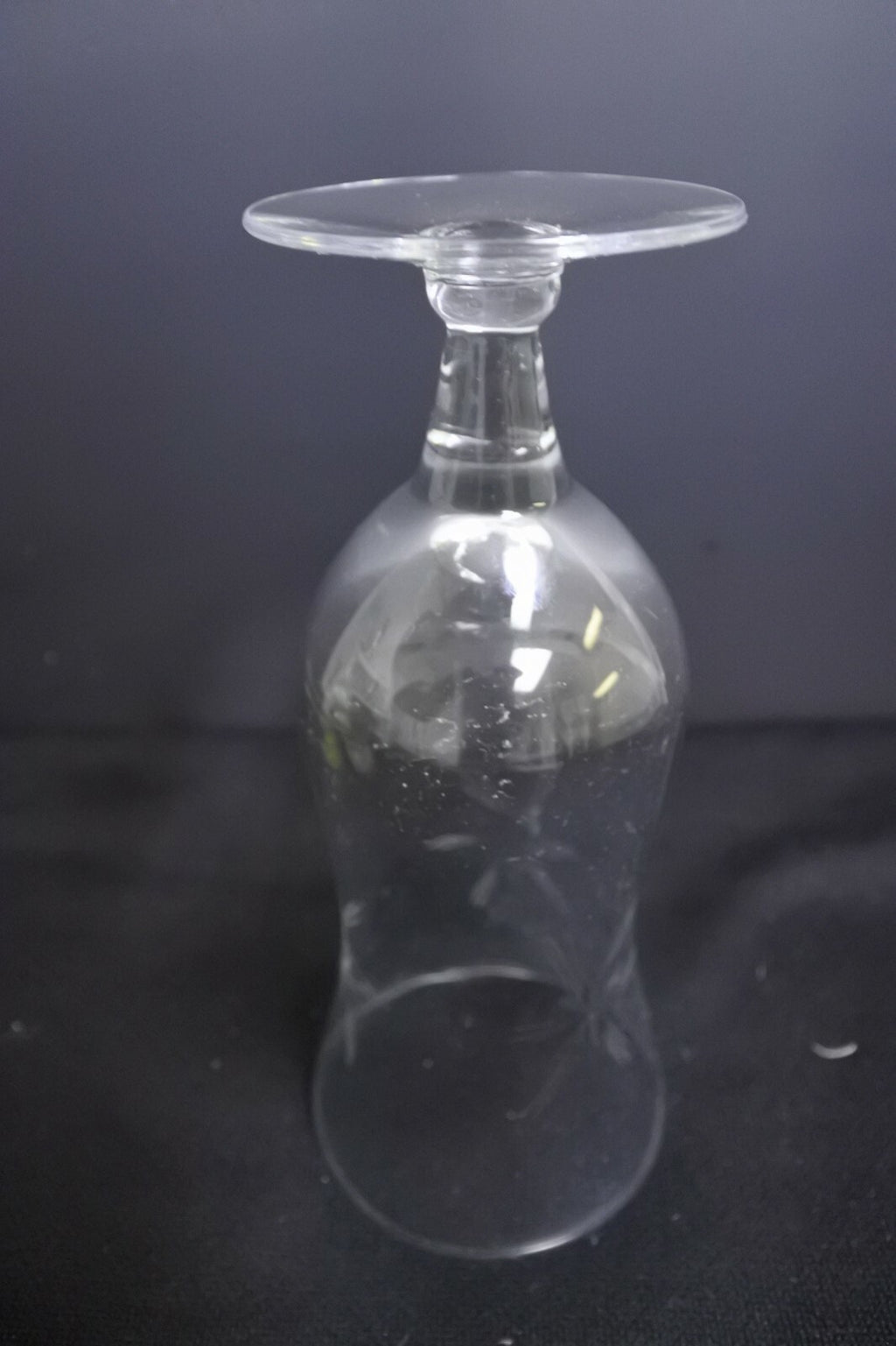 Pair Of Vintage Starburst Pattern Wine Goblets