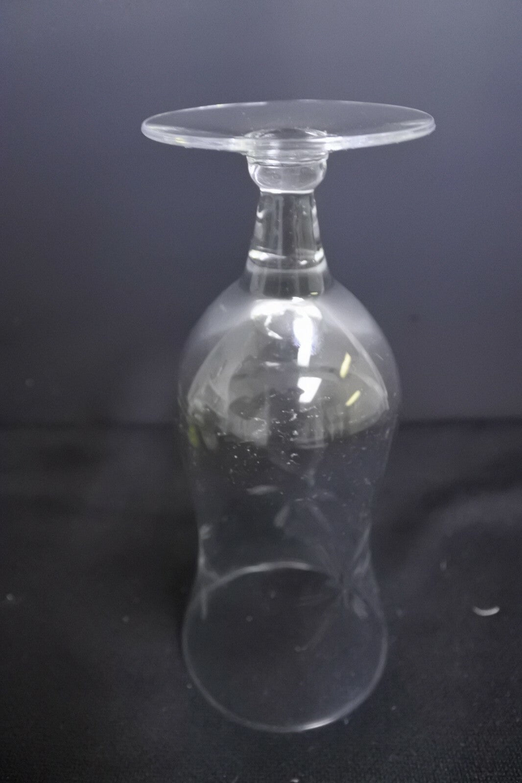 Pair Of Vintage Starburst Pattern Wine Goblets
