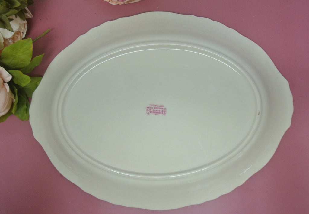 Vtge Federal Shape Syracuse China Victoria Rose -Platter and Serving Round Bowl