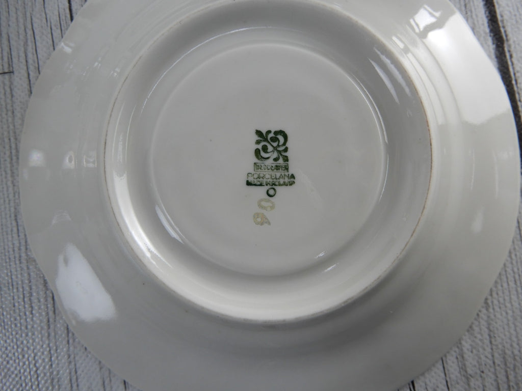 Vintage Iridescent Wloclawek Porcelain 13 Piece Tea Service Poland Set