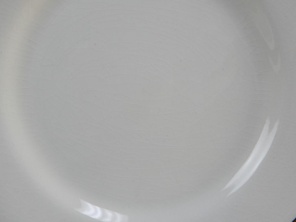 Lot of 6 Johnson Brothers England White Gold  and Black Rims 8" Salad Plates