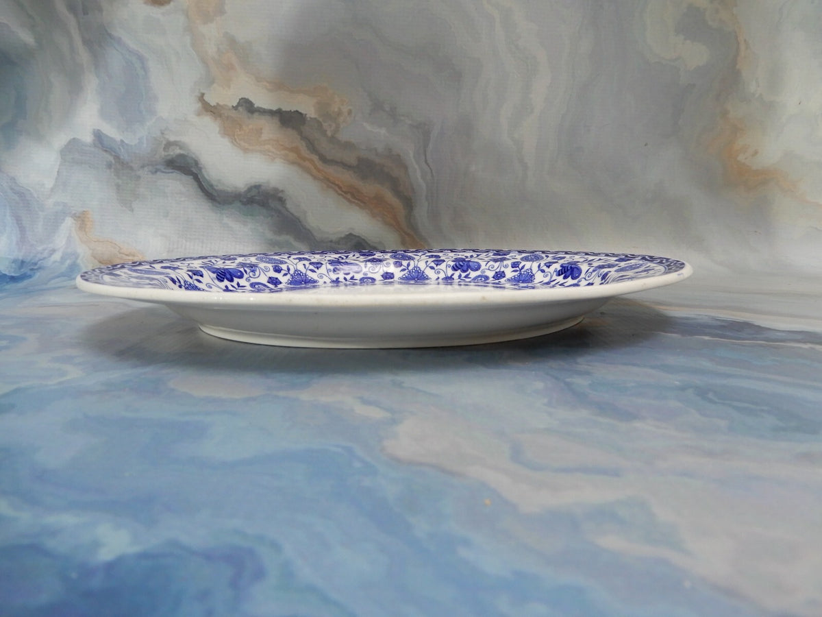 Antique Royal Crown Derby Wilmot Blue 1800's 11-1/4" Platter