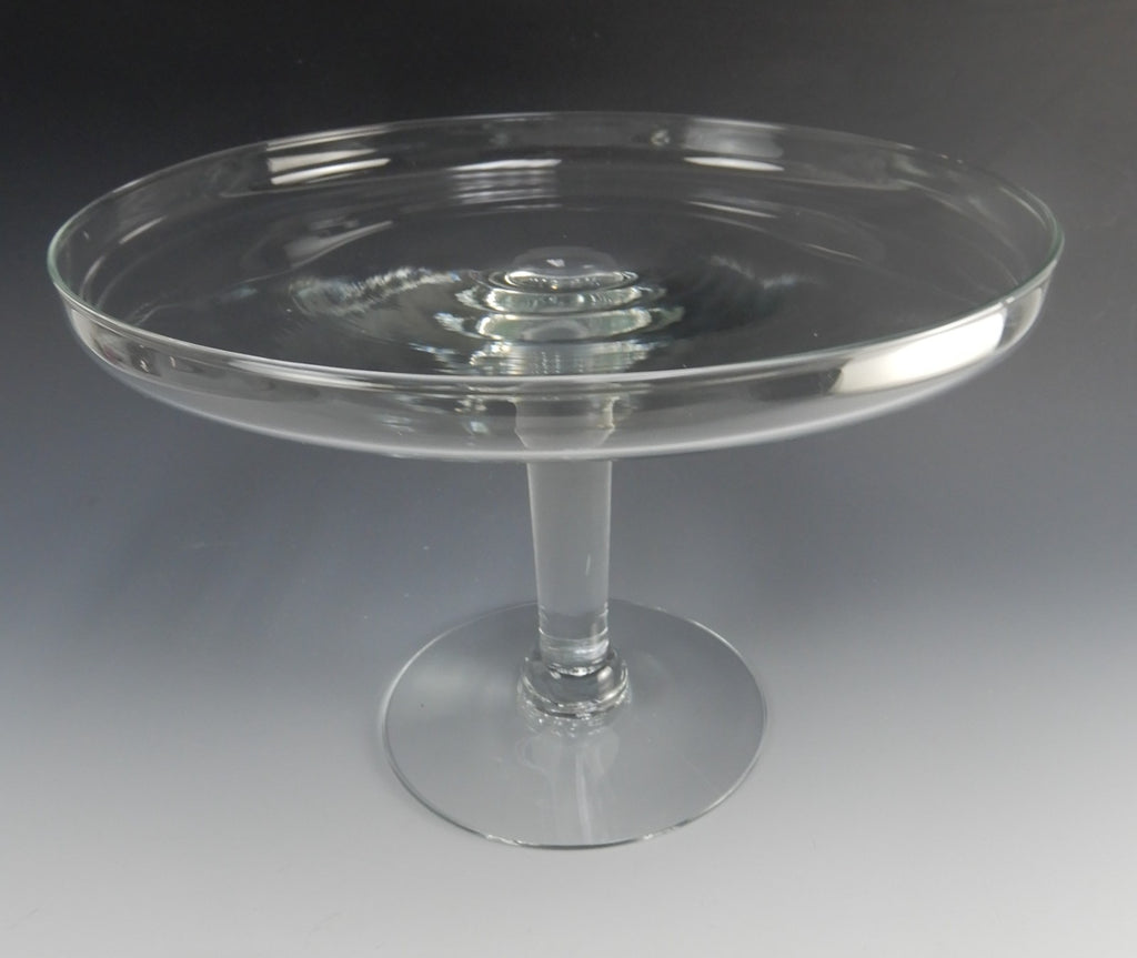 Vintage Clear Glass Cake/Dessert Stand 8" High X  12" Diameter