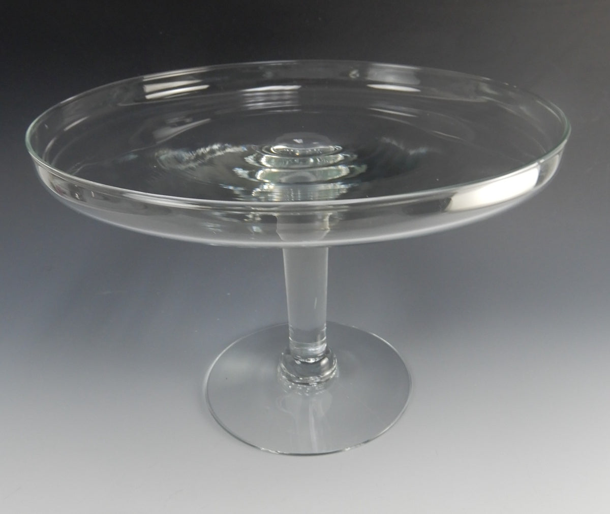 Vintage Clear Glass Cake/Dessert Stand 8" High X  12" Diameter