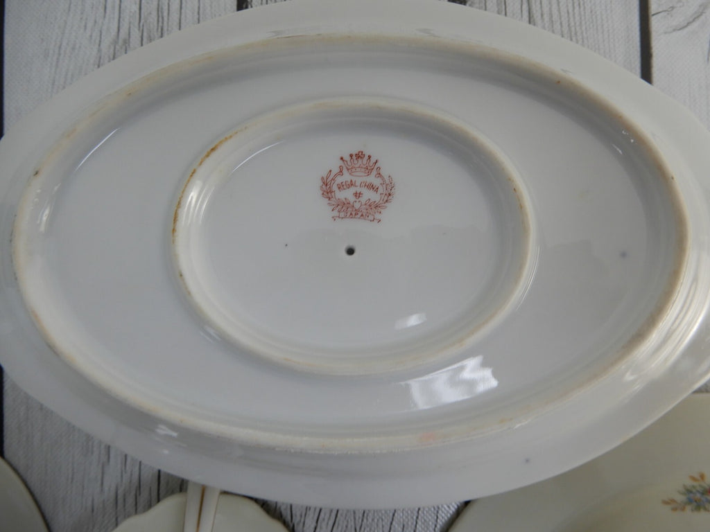 Regal China Japan w/ Imperfections Gravy Bowl ,Creamer,Sugar Bowl & Lidded Bowl