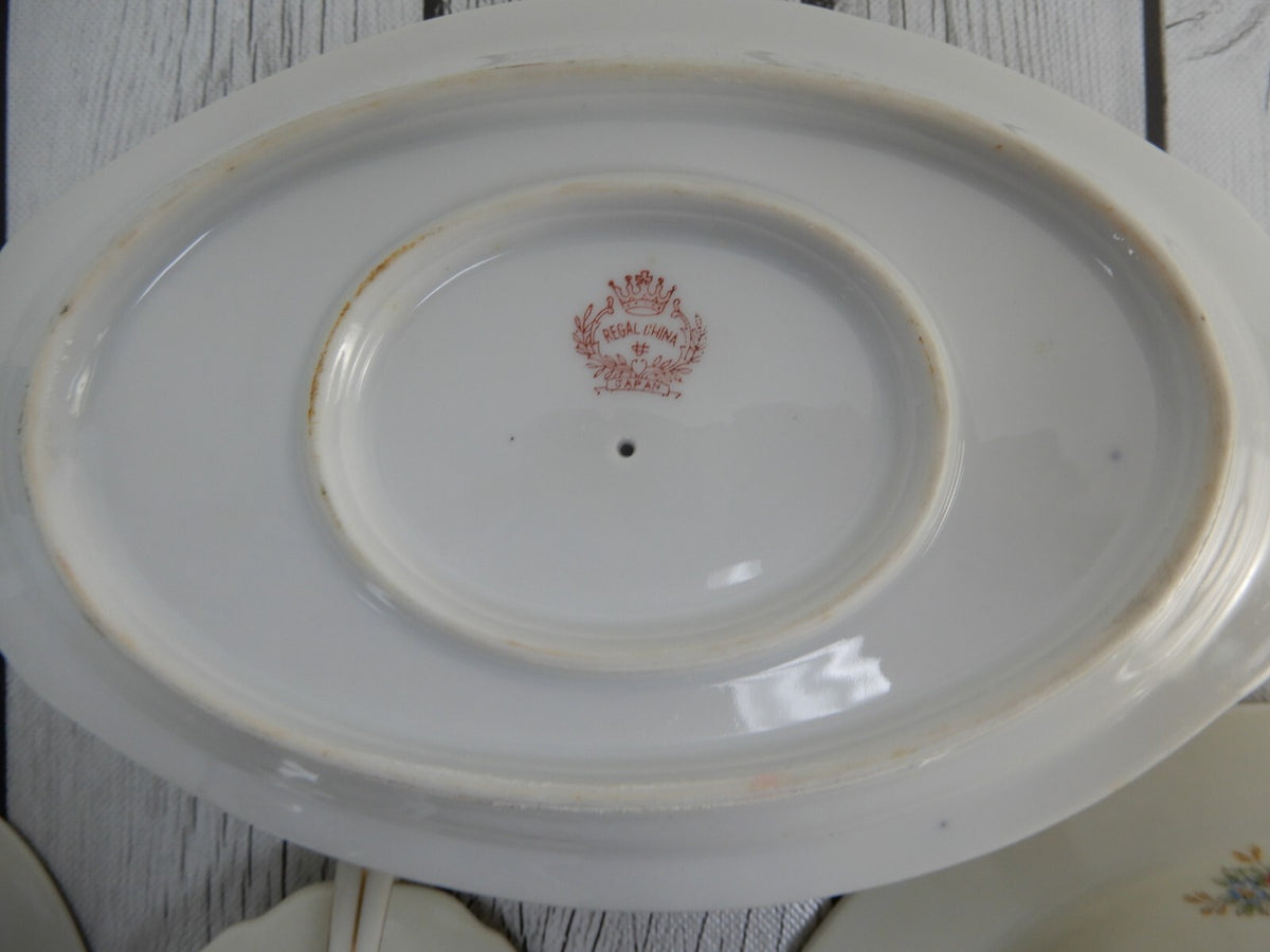 Regal China Japan w/ Imperfections Gravy Bowl ,Creamer,Sugar Bowl & Lidded Bowl