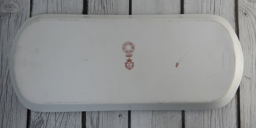 Vintage CH Field Haviland Limoges. Label de Qualite. 14-1/2" Tray