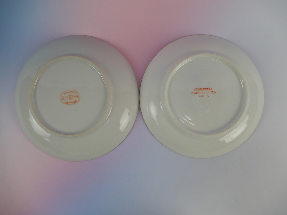 4 Pc. Stouffers Hand Decorated Blue Forget Me Not~ Cups and Saucers