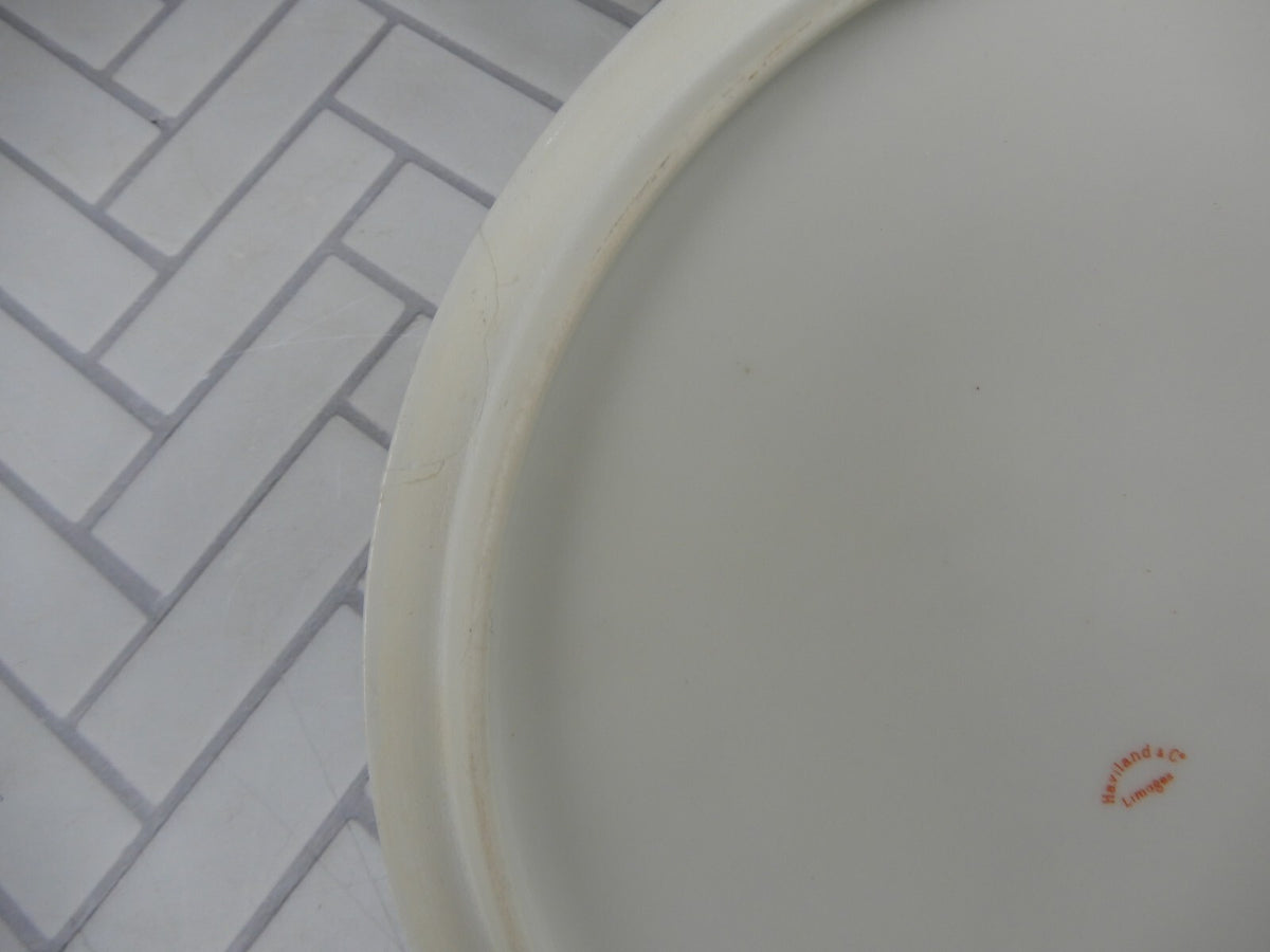 Vintage Haviland Limoges Schleiger 61l Pattern Vegetable Bowl With Repaired Lid