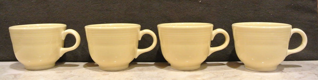 4 Yellow Fiesta Cups Homer Laughlin Fiestaware