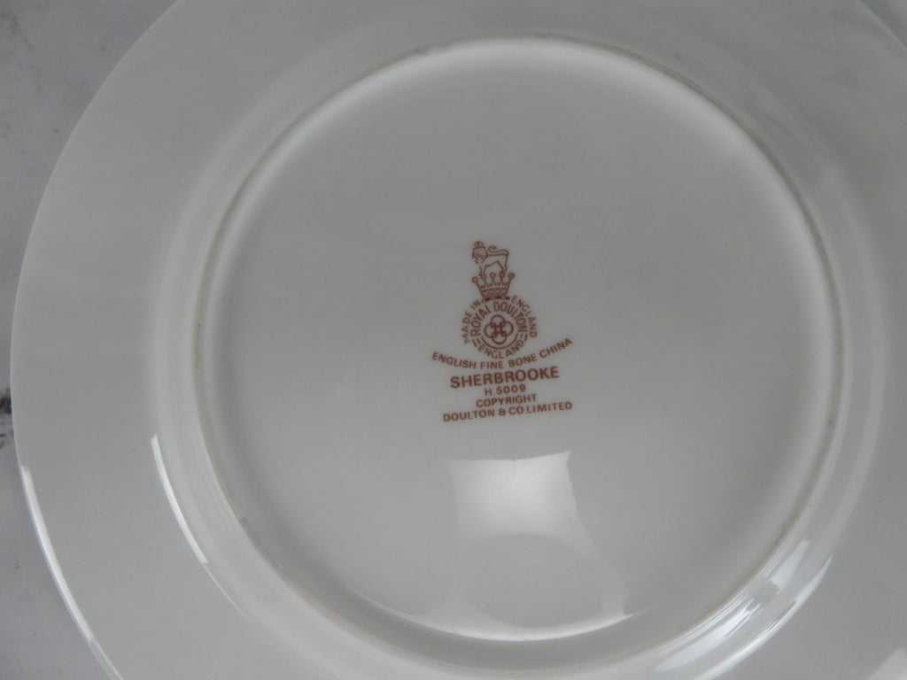 Vintage Royal Doulton Sherbrooke H. 5009 Pattern~Set of 4 B/B~ 6-1/2" Plates