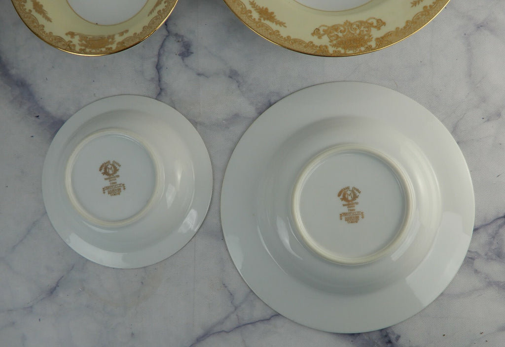 Set of 2 Soup Bowls and 2 Fruit Bowls Noritake "Mayfield" Pattern 7280