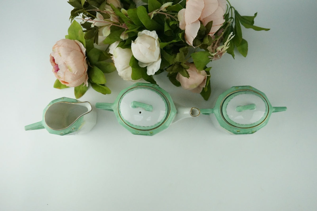 C. Tielsch  Altwasser Silesia Small Teapot,Creamer and Sugar Bowl