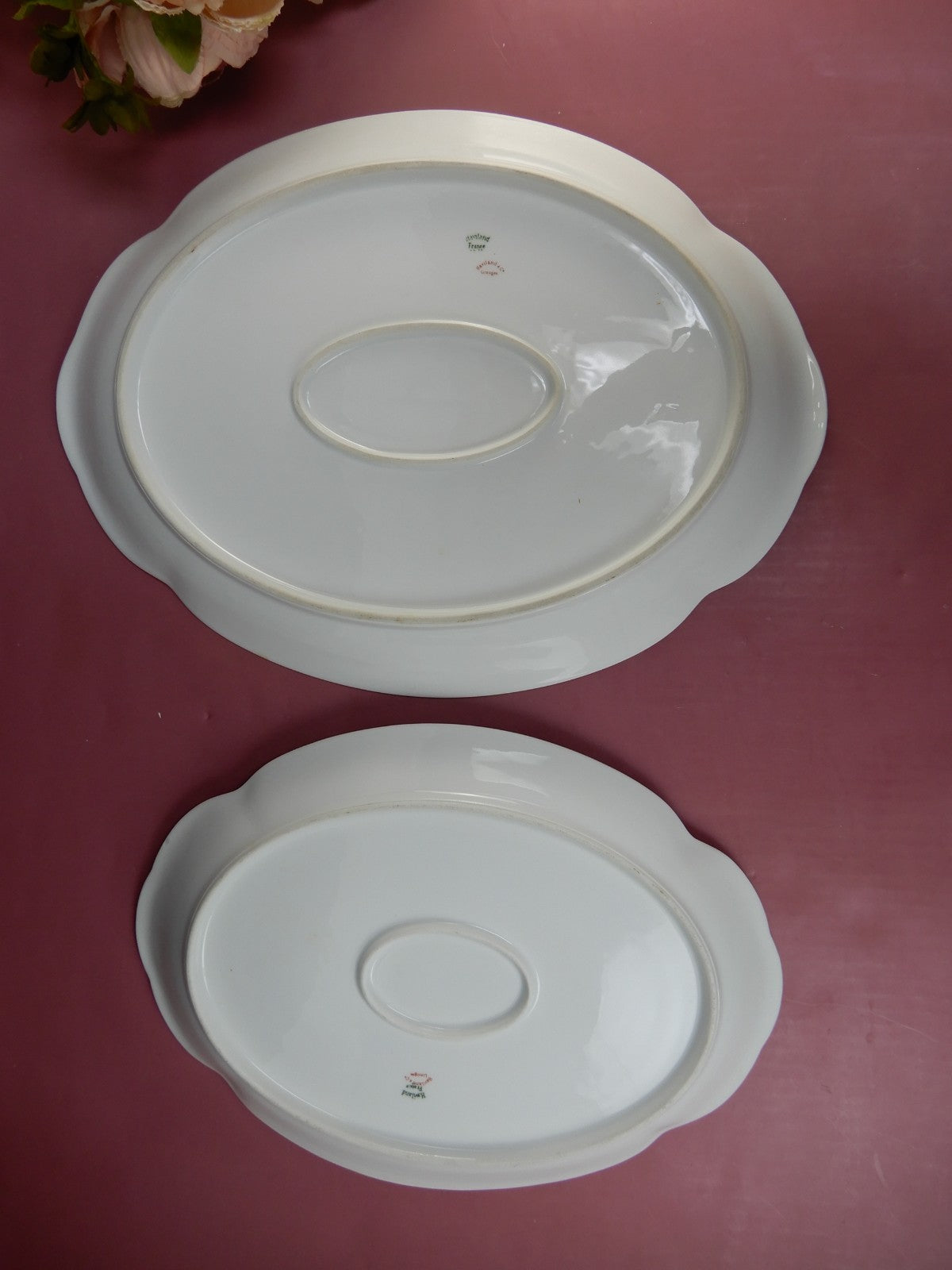 Theodore Haviland Limoges Schleiger 79 ~  16", 13-3/8" Platters, Relish Dish