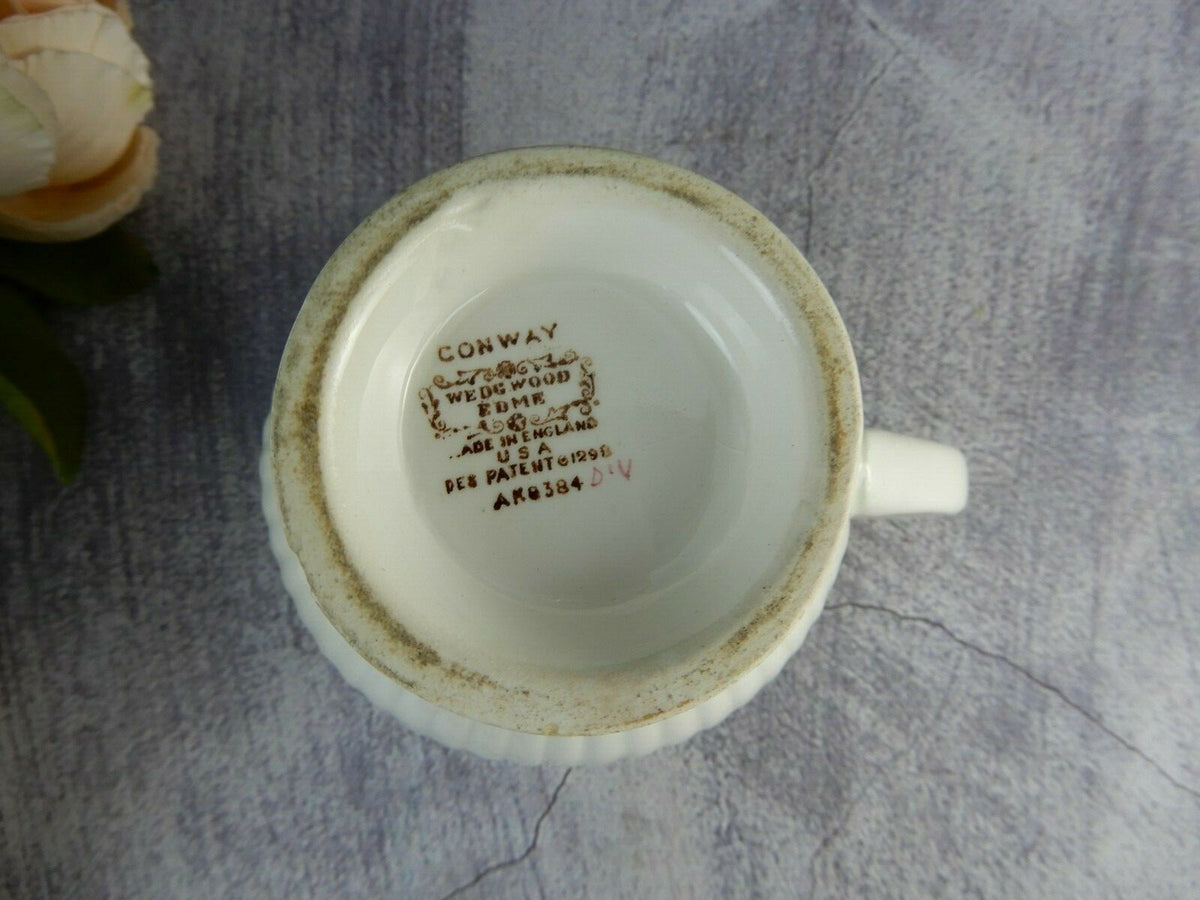 Vintage Wedgewood 'Conway' Gravy Boat And Creamer