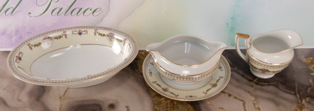 Vintage H&C Selb Bavaria Germany Heinrich "SENTA" Oval Bowl ,Gravy Bowl,Creamer