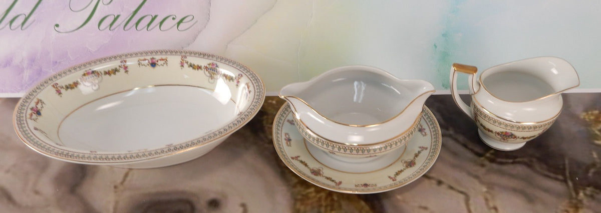 Vintage H&C Selb Bavaria Germany Heinrich "SENTA" Oval Bowl ,Gravy Bowl,Creamer
