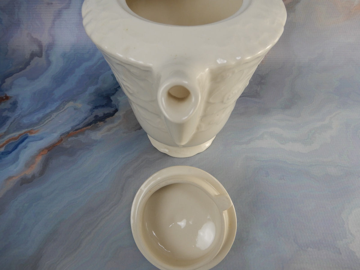 POPE-GOSSER China Old  White "Rose Point" USA Coffee Pot with No Mark