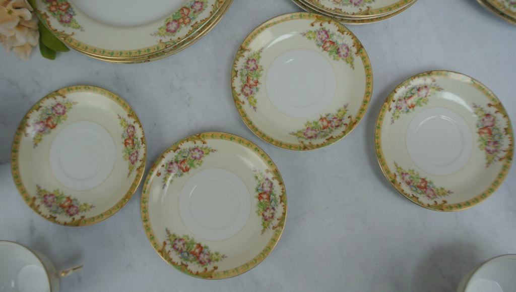 Lot of 23 Pieces of Vintage Diamond Made in Japan Hand Painted