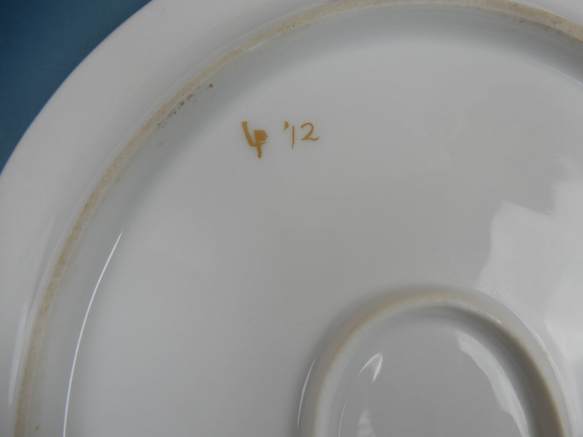 Haviland France Gold Rim Haviland Limoges of France Double Handed Plate  10-1/2"