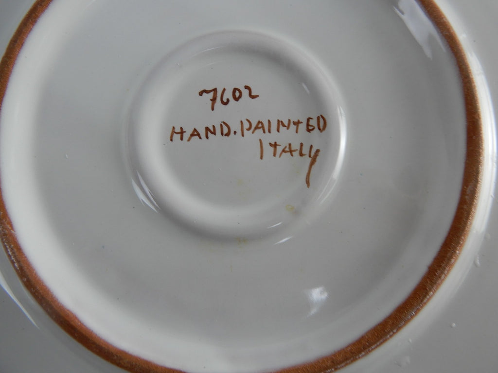 Vintage Italian Hand Painted Ceramic Pottery Set of 3 Decorative Plates