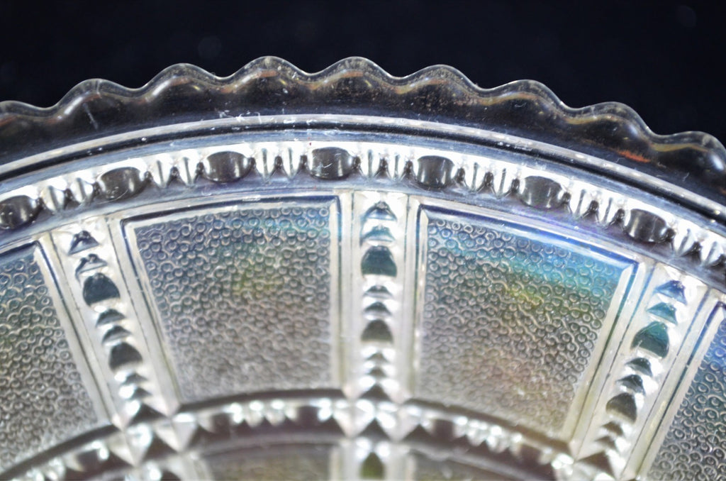 Orange Iridescent Glass Bowls Hobnail Design