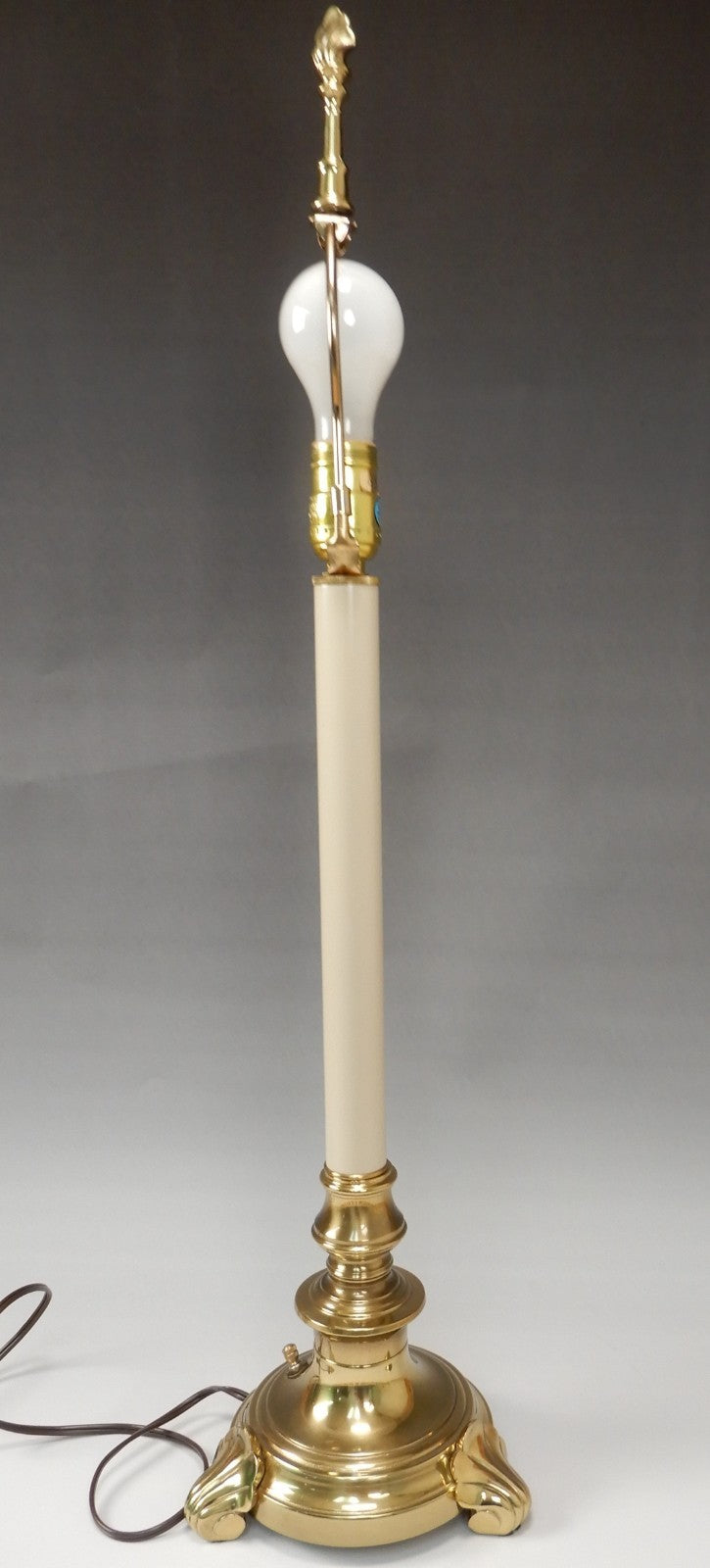 Vintage Stiffel Brass Candlestick Table Lamp 29-1/2" Tall