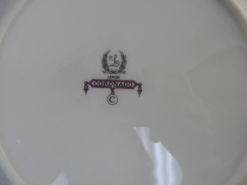 Set of One Salad Plate ,Two B/B Plates Lenox Coronado Pattern with Enamel