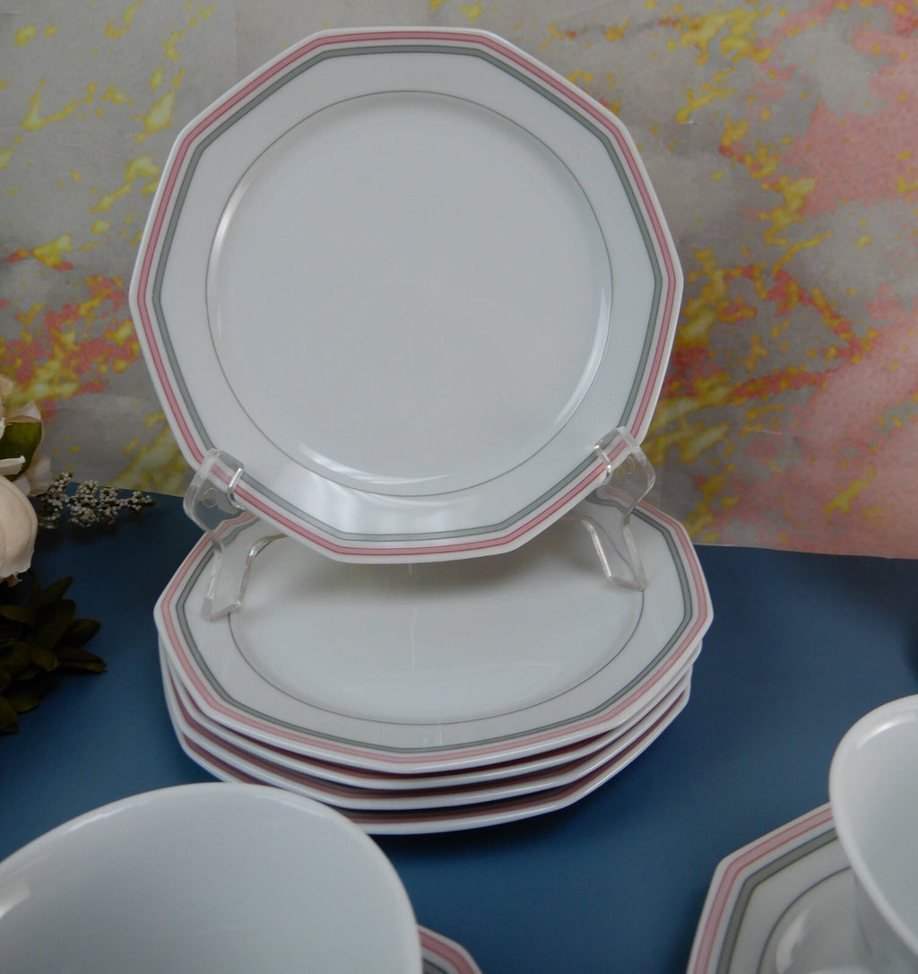 19 Piece Winterling Marktleuthen Bavaria Decor Spülmaschinenfest W/Stripes