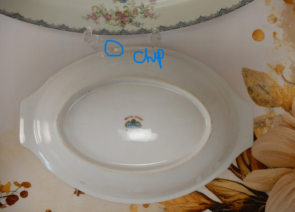Set of Three Serving Pieces Meito China N.S.P.(Nagoya Seito Porcelain) Japan