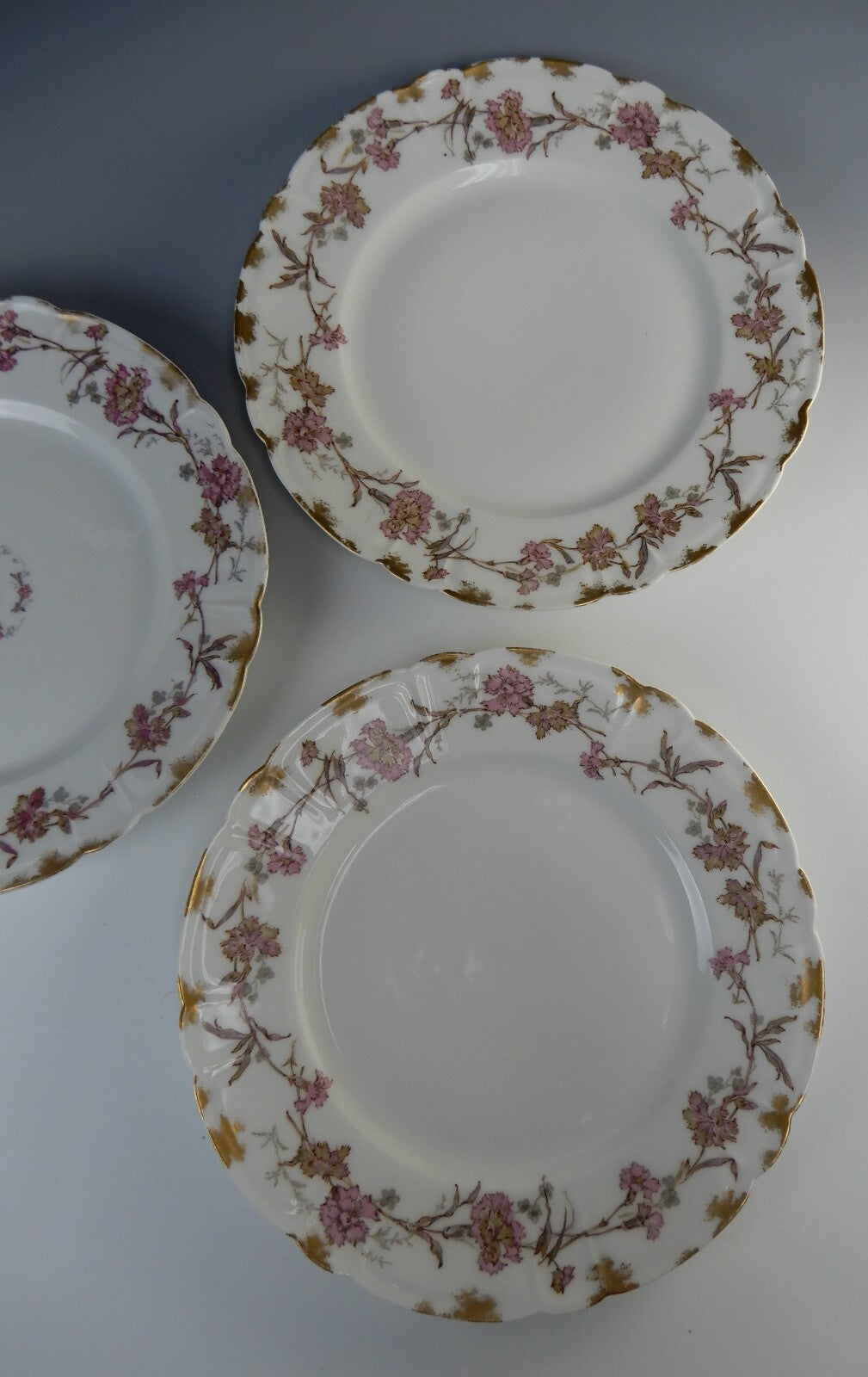 Antique Haviland Limoges France Set of Four 8-1/2" Luncheon Plates