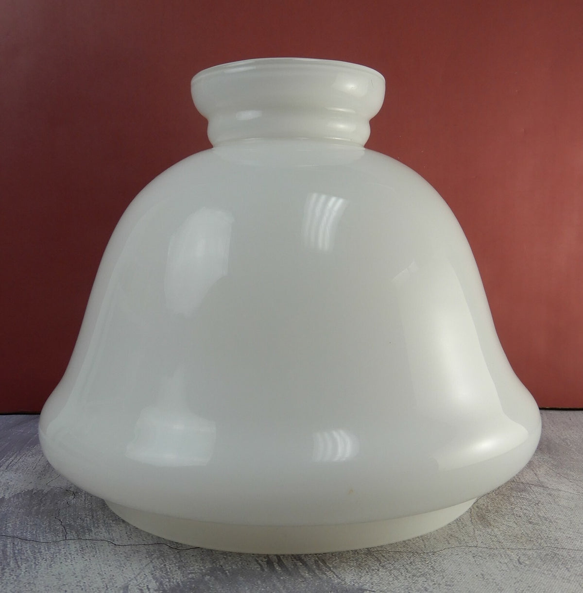 Vintage Milk Glass Art Deco White Shade for Lamp 10-1/2" Tall