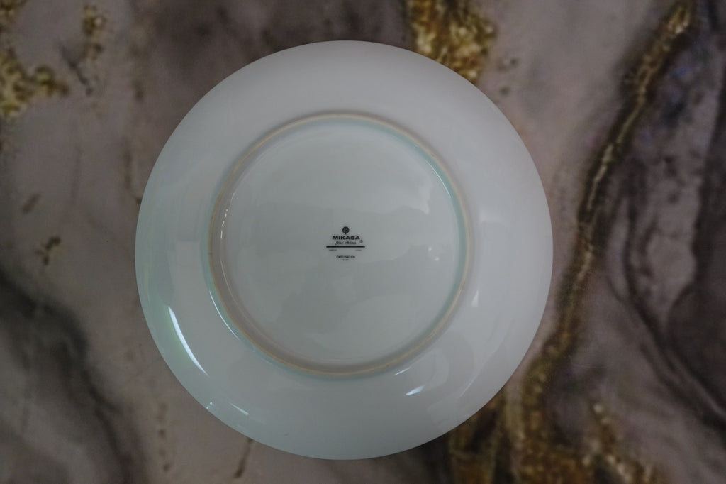 Set of 5 Pc Dinner Plates Mikasa Platinum Fascination Pattern Made in Japan