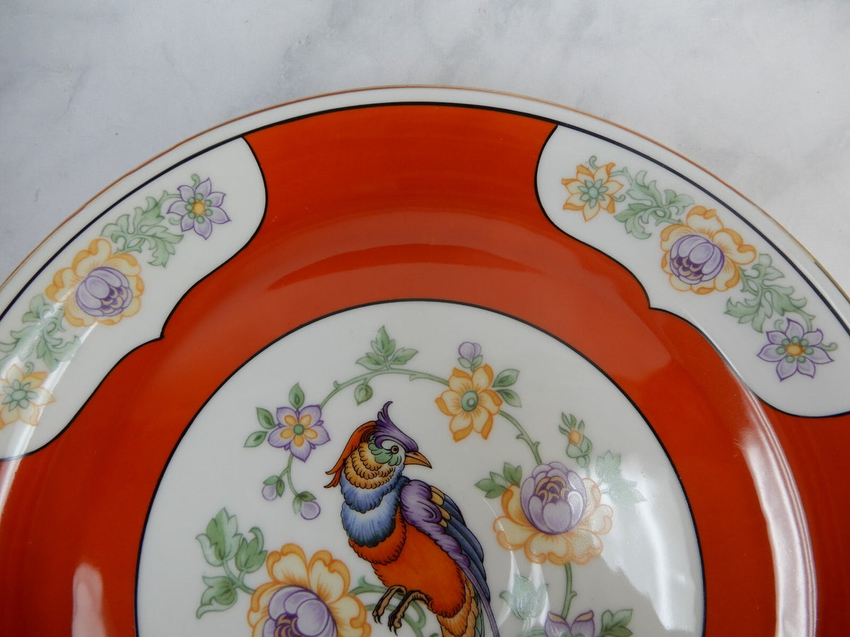 Vintage Zeh Scherzer Bavaria 1930 - 1945 Chinese Bird 12-1/8" Decorative Plate