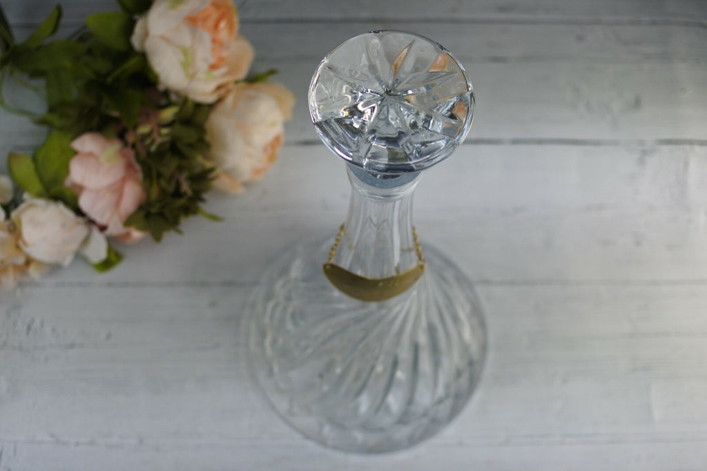 Vintage Large Vintage Crystal Whiskey Decanter