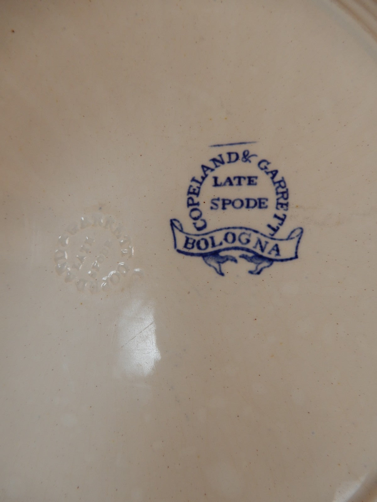 Antique Copeland & Garrett Late Spode Byron Views Dinner Plate -Bologna Pattern