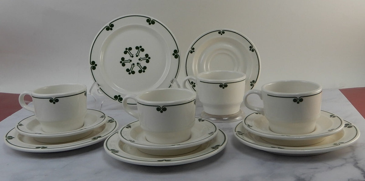 Vintage Shenango China Ware New Castle, Pa Set of 4 Cups,4 Saucers,4 Plates