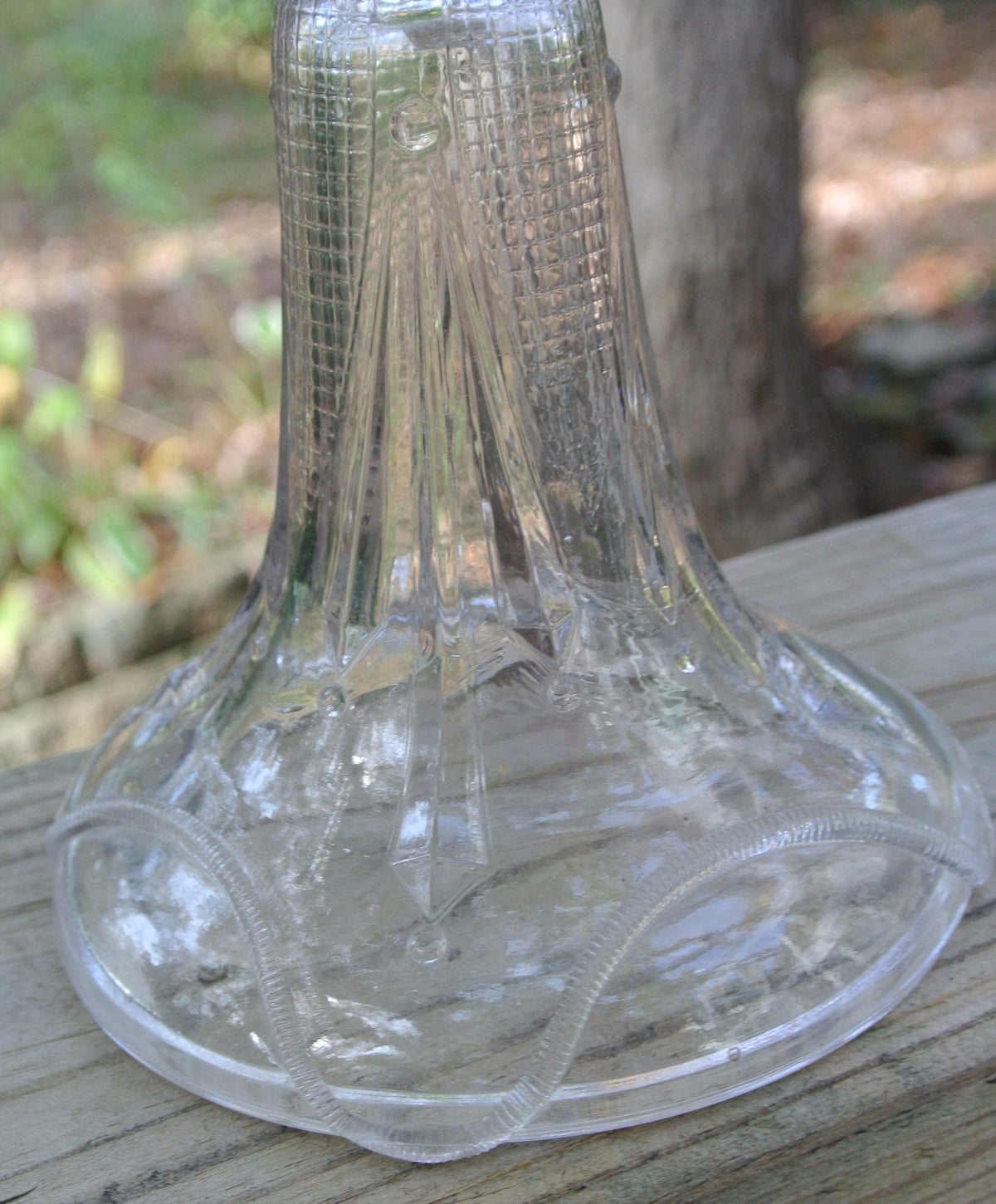 Antique Curtain Tie Back Cake Stand Early American Pattern Glass Adams & Co~B