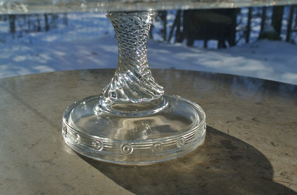 Vintage Magic / Rosette by  Bryce Brothers Clear Glass Cake Stand