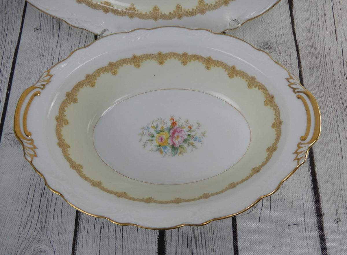Vintage Noritake China "Schenley " Pattern Japan ~Two Platters, One Oval Bowl