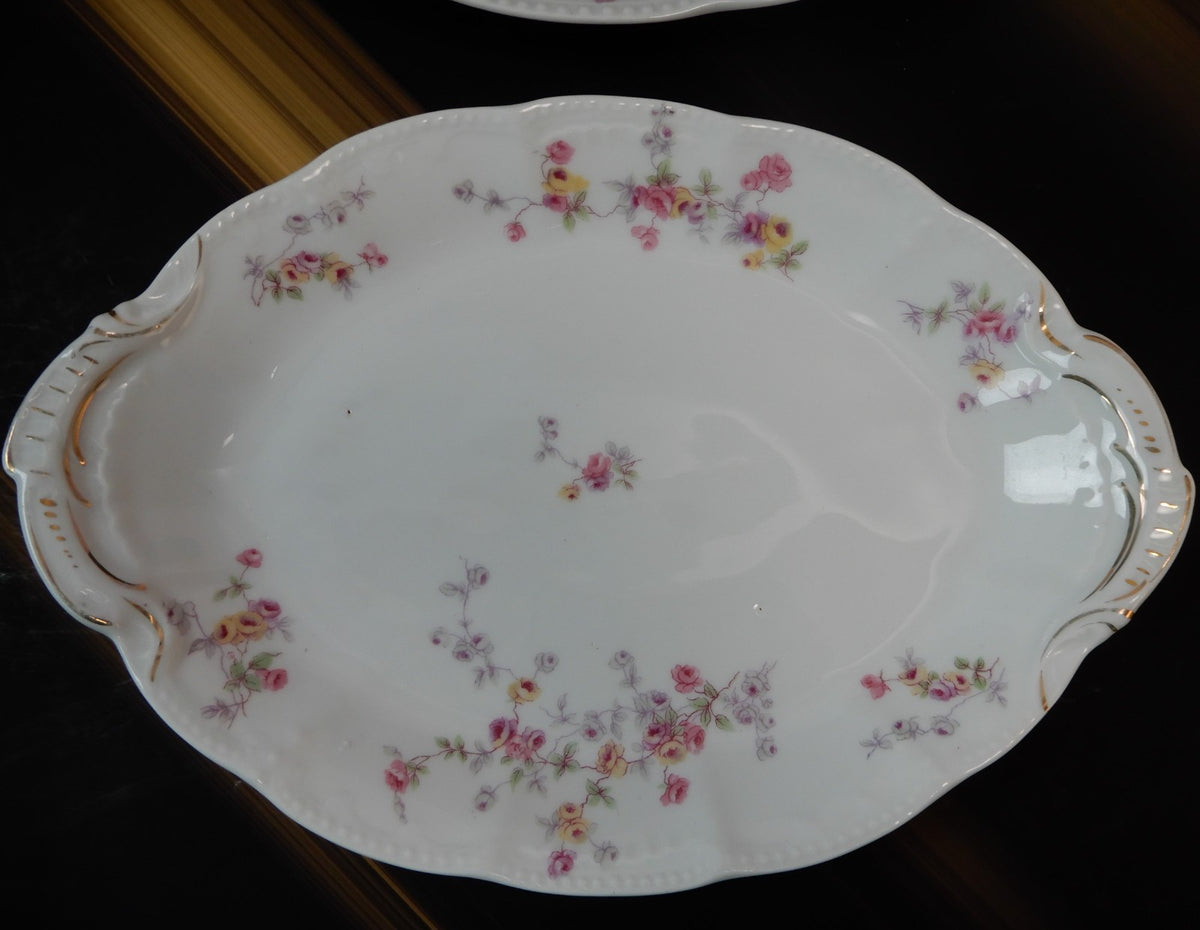 Vintage Bassett Limoges Austria "5789" Pattern Set of Two Platters