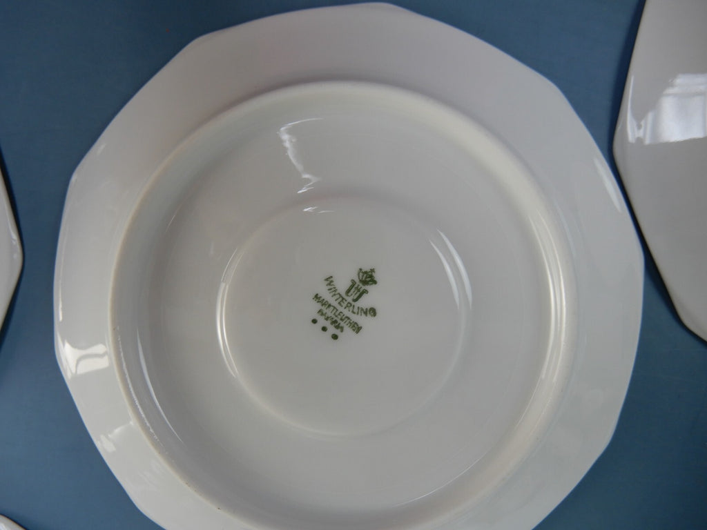 19 Piece Winterling Marktleuthen Bavaria Decor Spülmaschinenfest W/Stripes