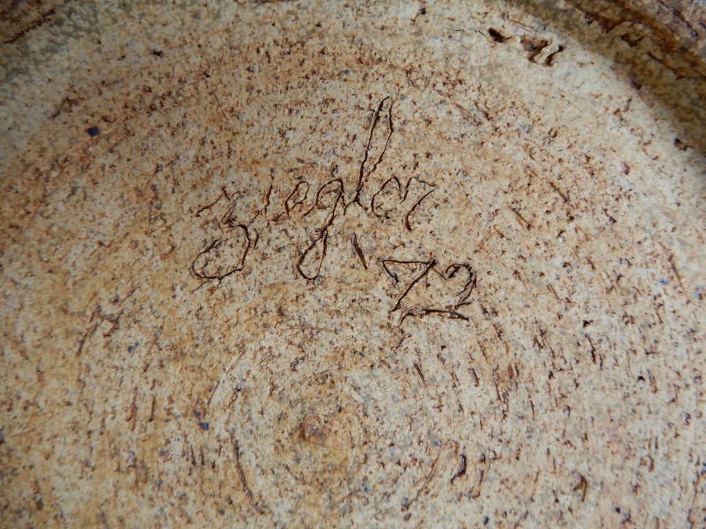 Vintage Signed Ziagler 1972 Glazed Bowl 11-1/4" x 4"