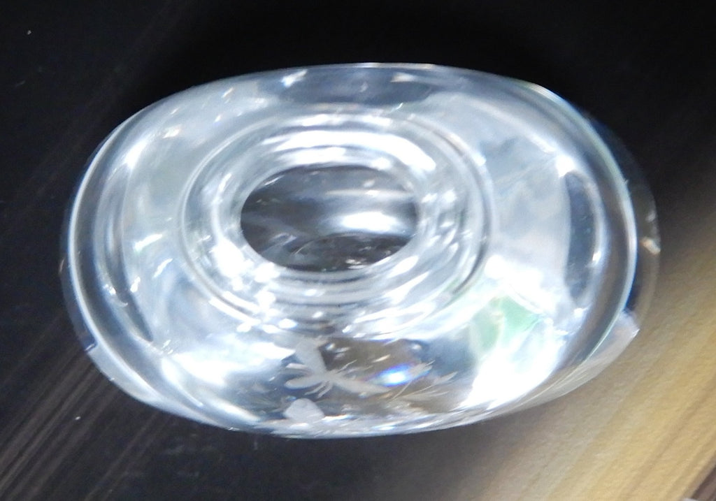 Honey Bee Etched Vase Orrefors Sven Palmqvist Crystal  4-3/4" Beekeeper