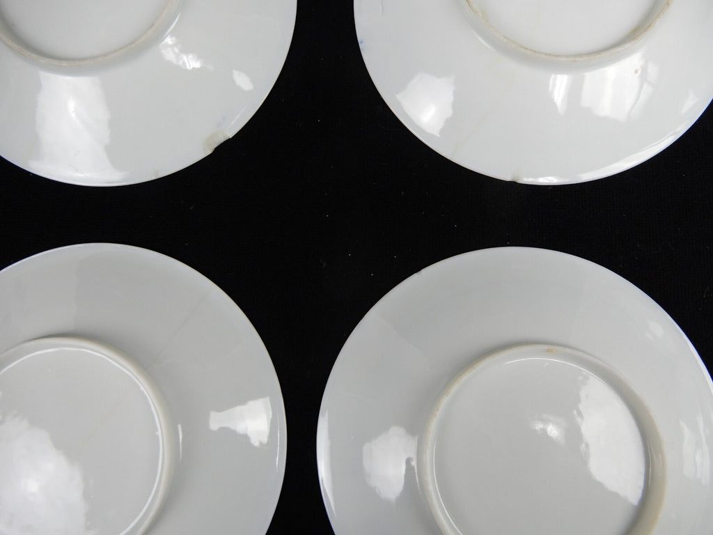 Flow Blue Style Set of 23 Piece 12 Ramekins Custard Cups with 11 Under Plates