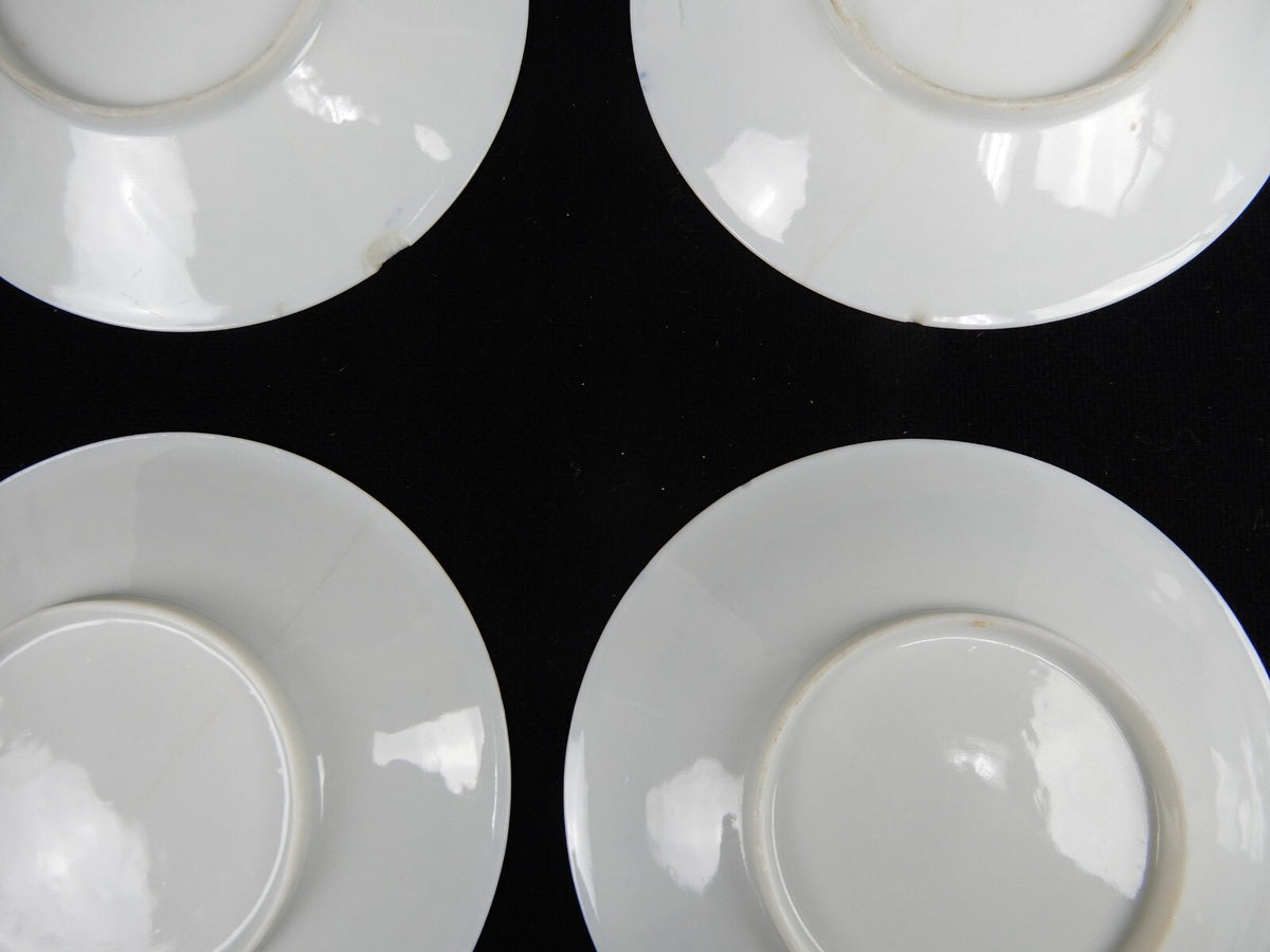 Flow Blue Style Set of 23 Piece 12 Ramekins Custard Cups with 11 Under Plates
