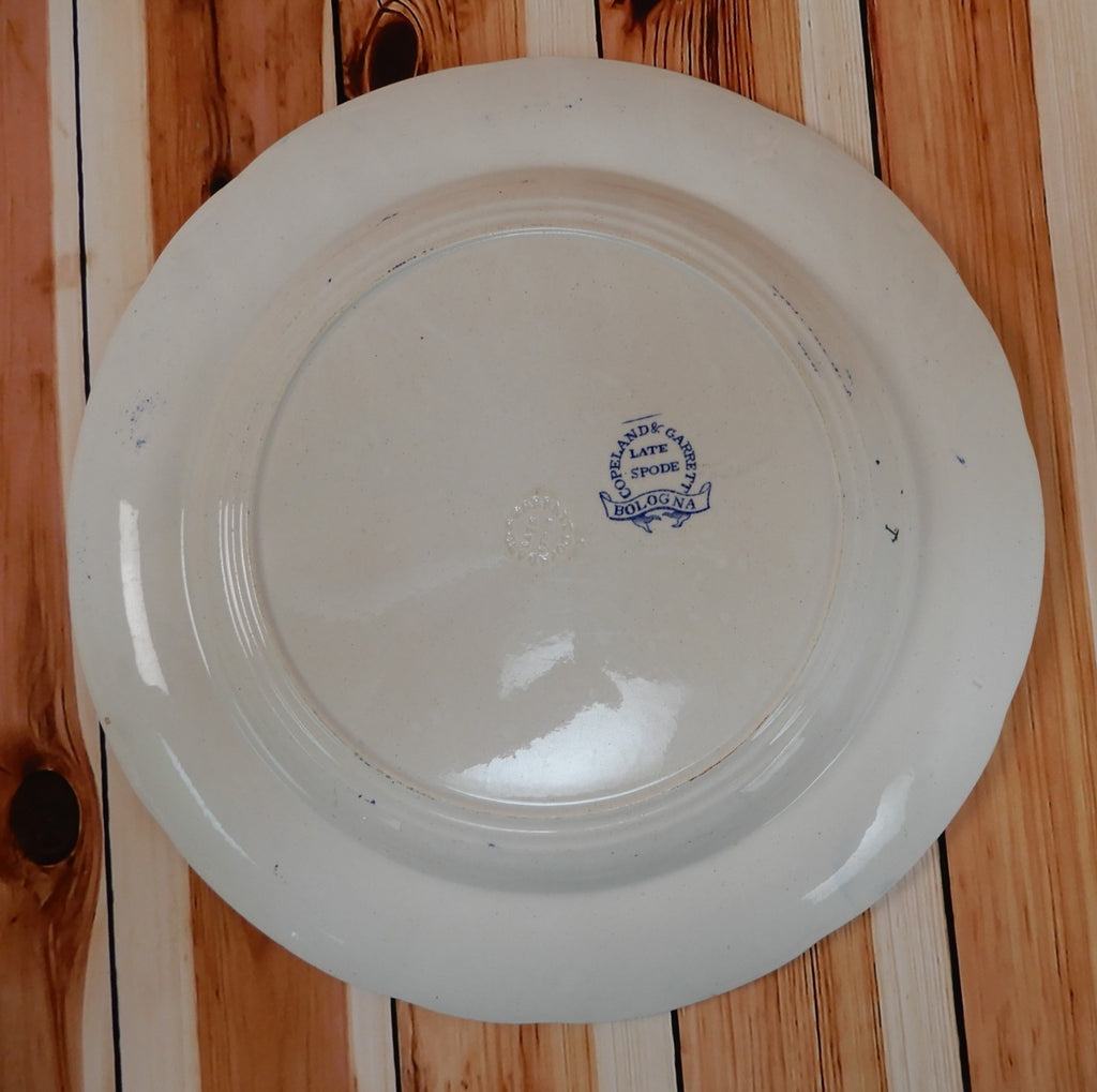 Antique Copeland & Garrett Late Spode Byron Views Dinner Plate -Bologna Pattern